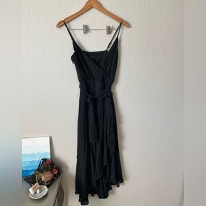 J crew sz 0 Elegant Black Women's Dress wrap style asymmetrical bottom